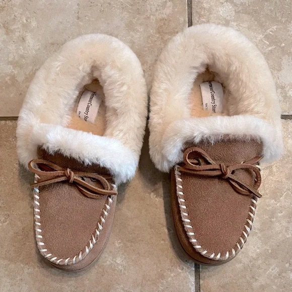 ???NEW The Vermont Country Store Sheepskin Leather with  display picture 1